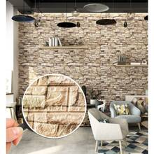 70x100cm 3D Wall Sticker Imitation Brick Bedroom Home Decor Waterproof Self-Adhesive DIY Wallpaper For Living Room TV Backdrop, Renovation Stickers Peel Wall Panels, Wall Paper, Wallpapers, Spring Decoration Items Refresh Your Home, Festival Decoration Stickers Gifts Birthday Graduation