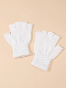 Solid Knit Gloves - Black - View 12