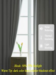 Estelar Textiler Rèm đơn màu trắng, Rèm đơn Polyester tối giản cho phòng ngủ và phòng khách - trắng - Xem 5
