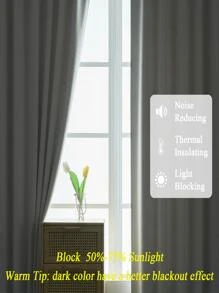 Estelar Textiler Plain Single Panel Curtain, Minimalist Polyester Single Panel Blackout Curtain For Bedroom And Living Room - Apricot - View 5