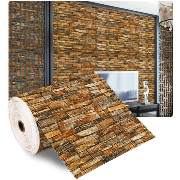 70x100cm 3D Wall Sticker Imitation Brick Bedroom Home Decor Waterproof Self-Adhesive DIY Wallpaper For Living Room TV Backdrop, Renovation Stickers Peel Wall Panels, Wall Paper, Wallpapers, Spring Decoration Items Refresh Your Home, Festival Decoration Stickers Gifts Birthday Graduation