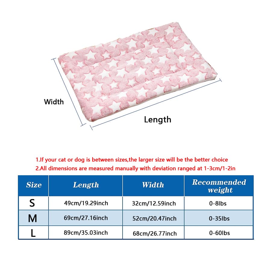 1 Miếng Hình sao Dày lên Thảm thú cưng Thích hợp Đối với Lớn/trung bình/nhỏ Chó , Mèo , Cho giường , Sofa , Sàn nhà Sử dụng - Hồng - Xem 2