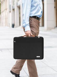 TECOOL Black Laptop Sleeve With Handle, Laptop Bag Compatible With 13-16 Inch And Chromebook, Shock-Proof And Water-Resistant - Black - View 9