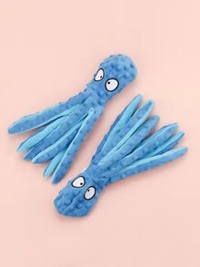 1 Pieza Juguete De Peluche Para Perro Con Forma De Pulpo Con Squeaker Y Sonajero Incorporado, Color Aleatorio - Multicolor - Ver 8