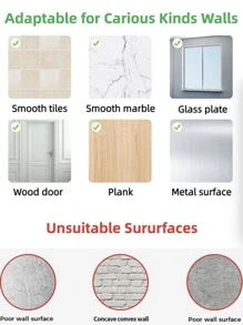 1入組帶鉤子的鐵製收納架,多功能黑色無需穿孔壁掛角落收納架,適用於浴室 - 黑色 - 查看 7