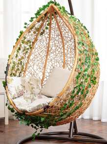 12/24入組人工綠色植物鏈牆掛葉子，適用於家居，花園，婚禮，常春藤花環裝飾花圈，假常春藤房間，臥室掛牆裝飾背景，森林主題派對，婚禮裝飾 - 綠色 - 查看 4