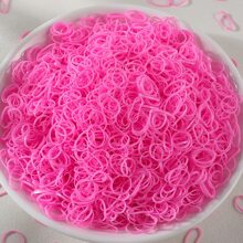 500pcs Girls' Mini Disposable Elastic Hair Ties Suitable For Daily Use - Pink - View 2
