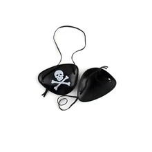 1入組海盜眼罩黑骷髏眼罩角色扮演海盜船長化裝舞會用品獨眼面罩 - 黑與白 - 查看 2