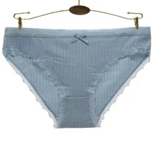 6pcs Mixed Color Women's Underwear, Anti-bacterial Lace Trimmed Bowknot Briefs, Solid Color Triangle Panties For Women - Multicolor - View 9