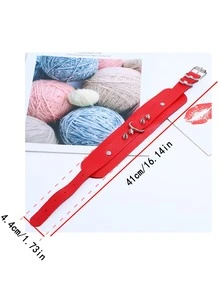 1條仿皮頸帶頸鏈,釘子尖刺裝飾,哥德式龐克風格,適用於夜總會