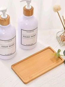 1个竹制浴室托盘，波西米亚风格多功能桌面收纳篮，适用于浴室、餐桌、厨房、卧室、办公室，多种尺寸可选，家居装饰，浴室配件，女士礼物 - 卡其色 - 查看 5