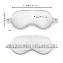 睡眠眼罩，1 件装眼罩，带松紧带，遮光，透气柔软，适合睡眠、旅行、午睡、飞机、瑜伽、旅行必备品，男女皆宜 - 黑色 - 查看 6
