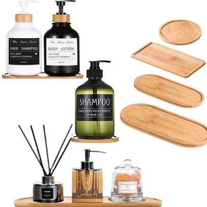 Khay tre đựng đồ dùng nhà tắm, kiểu dáng Bohemian, đa năng, thích hợp cho phòng tắm, bàn ăn, nhà bếp, phòng ngủ, văn phòng. Có nhiều kích cỡ khác nhau, dùng để trang trí nhà cửa, phụ kiện phòng tắm, quà tặng cho phụ nữ.