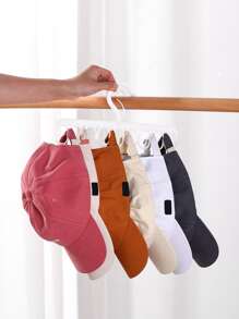 1入組多功能帽架衣架白色塑料掛帽收納架可旋轉帽收納