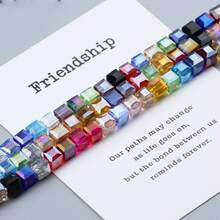 批發散裝方形剪裁捷克水晶珠子,適用於珠寶製作diy,尺寸有3mm,4mm,6mm和8mm