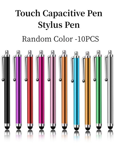 10pcs Aluminum Alloy Touch Screen Stylus Pen Capacitive Pen Universal Mobile Tablet Handwriting Pen Metal Touch Pen Lightweight And Portable Handwriting Pen