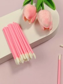 50入組粉色一次性唇刷唇膏棒應用美妝和清潔工具,用於嘴唇、睫毛和眉毛 - 粉色 - 查看 1