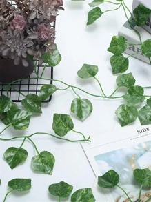 12/24入組人工綠色植物鏈牆掛葉子，適用於家居，花園，婚禮，常春藤花環裝飾花圈，假常春藤房間，臥室掛牆裝飾背景，森林主題派對，婚禮裝飾 - 綠色 - 查看 9