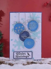 1入組聖誕裝飾物球圖案DIY切割模具