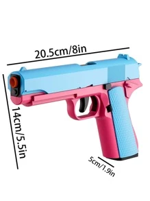 1 Unit Soft Bullet Toy Full Auto Return Cartridge Toy Gun With 6 Cartridges, 20 Soft Bullets For Children's Outdoor Interactive Entertainment Toy - Pink - View 2