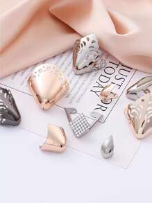 1 Par De Puntera Para Zapatos, Accesorios Metálicos Contra El Desgaste Para Protección De Zapatos De Punta - Plateado - Ver 3