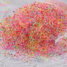500Pcs Girls Colorful Mini Disposable Rubber Band Hair Ties Suitable For Daily Use - Multicolor - View 5