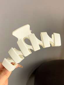 3 cái Móng vuốt tóc hình tam giác bằng nhựa mờ màu thông thường - Nhiều màu - Xem 6