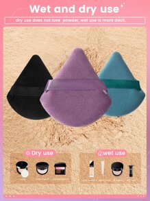 Bộ 24 bông phấn trang điểm Phấn tam giác mềm Bông phấn khoáng dùng để trang điểm mặt - Nhiều màu - Xem 7