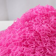 500pcs Girls' Mini Disposable Elastic Hair Ties Suitable For Daily Use - Pink - View 5