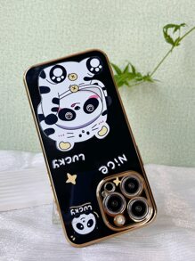 Funda de teléfono con diseño de panda, versión internacional, no la versión nacional - Negro - Ver 3