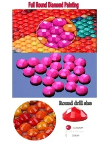 30x40cmx3 件 DIY 5D 钻石画抽象黑金银杏叶全圆钻石绣钻石马赛克三联画 - 杏色 - 查看 3