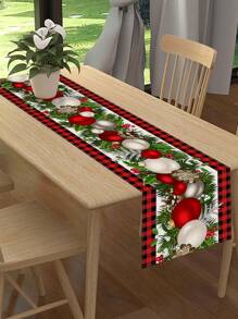 1入組聖誕節/萬聖節/菊花圖案/粗麻布桌旗/桌布