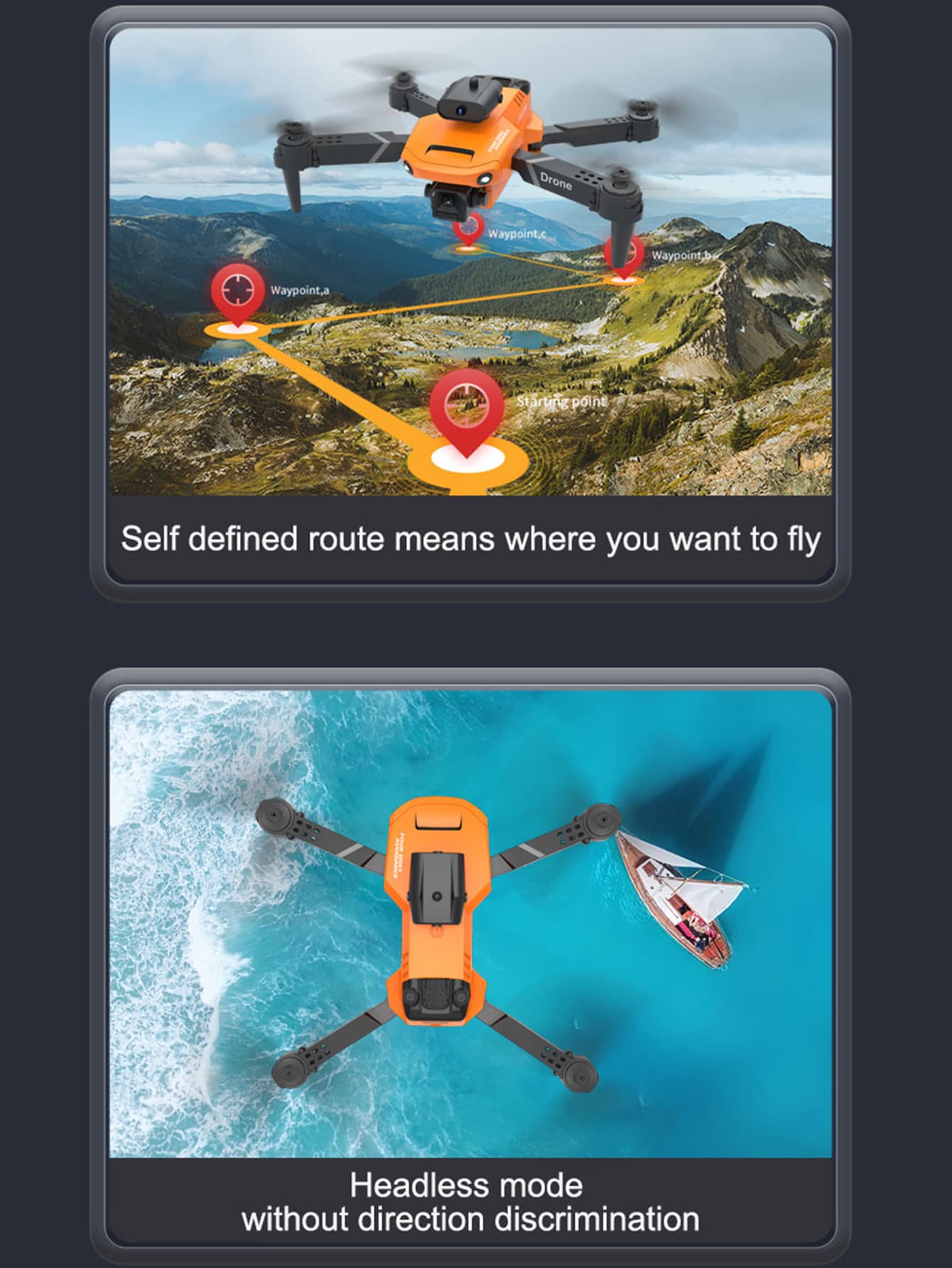Drone with HD Dual Camera for Beginners, Obstacle Avoidance, Optical Flow Positioning, Real Time