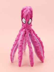 1 Pieza Juguete De Peluche Para Perro Con Forma De Pulpo Con Squeaker Y Sonajero Incorporado, Color Aleatorio - Multicolor - Ver 7