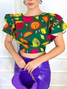 Women Tops - 軍綠色 - 查看 1