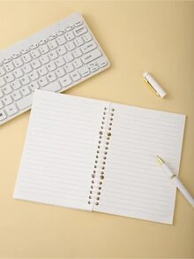 1pc 120 Pages Creative Detachable Journal Notebook With Leaf Pattern Cover, Suitable For Students And Office Use - Multicolor - View 3