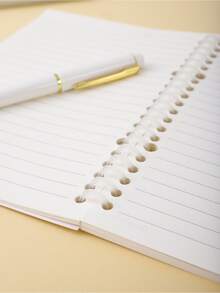 1pc 120 Pages Creative Detachable Journal Notebook With Leaf Pattern Cover, Suitable For Students And Office Use - Multicolor - View 7