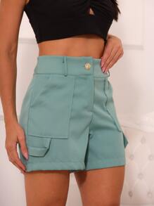 Women Shorts - Màu xanh Cadet - Xem 4