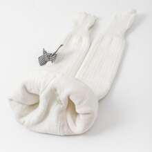 1 quần tất mùa đông dày dặn có lót nhiệt cho bé gái, quần legging đơn giản cho bé mới biết đi - trắng - Xem 1