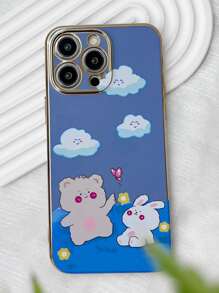Cartoon Bear Phone Case,International Version, Not The Domestic Version - Blue - View 6