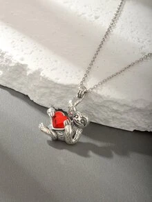 1 Miếng Dễ thương Bạc 925 Retro Hoạt hình Con khỉ Vòng cổ mặt dây chuyền , Thích hợp Đối với phụ nữ Như A Qủa tặng Đối với Lễ hội Và Mặc hàng ngày - Nhiều màu - Xem 2