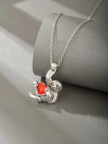 1 Miếng Dễ thương Bạc 925 Retro Hoạt hình Con khỉ Vòng cổ mặt dây chuyền , Thích hợp Đối với phụ nữ Như A Qủa tặng Đối với Lễ hội Và Mặc hàng ngày - Nhiều màu - Xem 4