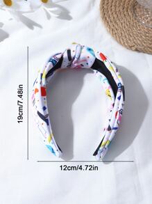 1pc Simple Campus Style Headband For Women, Suitable For Daily Use In Back To School Season Cute - Multicolor - View 2