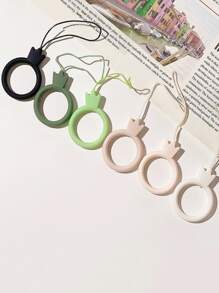 2 chiếc dây buộc điện thoại silicon màu ngẫu nhiên - Nhiều màu - Xem 3