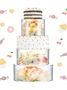 1 Pieza Soporte De Pastel De Acrílico Transparente Para Decoración De Pasteles - transparente - Ver 5