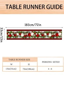 1入組聖誕節/萬聖節/菊花圖案/粗麻布桌旗/桌布