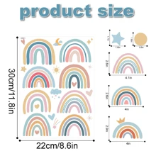 1set Baby Room Rainbow Star And Dot Wall Stickers - Beige - View 7