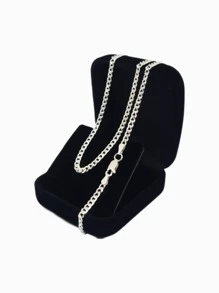 Beautiful SOLID Grumet Cord Fish Scale Chain 70 Cm 3MM In Pure Italian Silver - Bạc - Xem 3