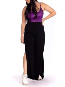 Women Pants - 黑色 - 查看 3