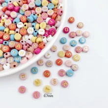 500入組7mm彩色字母珠子適用於DIY項鍊 - 500顆 - 查看 5